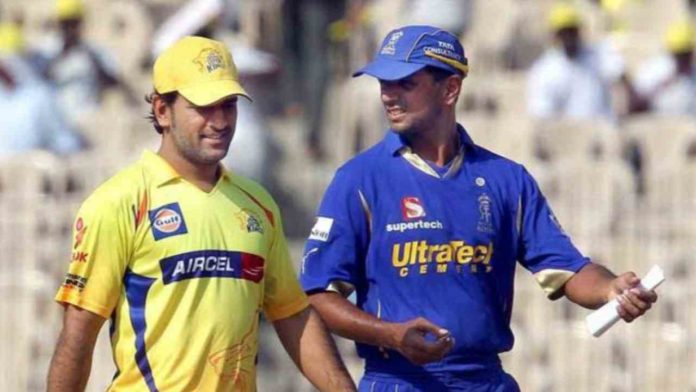 MS DHoni Rahul Dravid CSK vs RR MS DHoni Rahul Dravid CSK vs RR