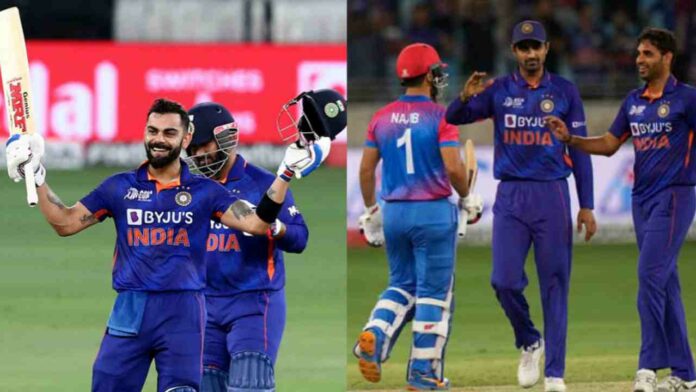 Virat Kohli Bhuvaneswar Kumar IND vs AFG Virat Kohli Bhuvaneswar Kumar IND vs AFG
