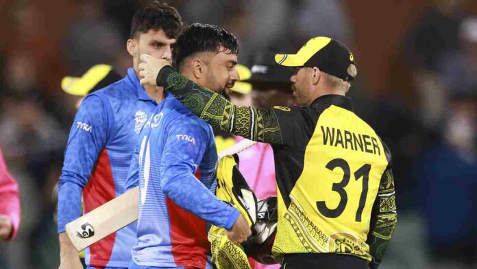 Rashid Khan David Warner AUs vs AFG