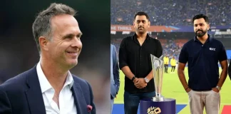 Michael Vaughan and MS DHoni