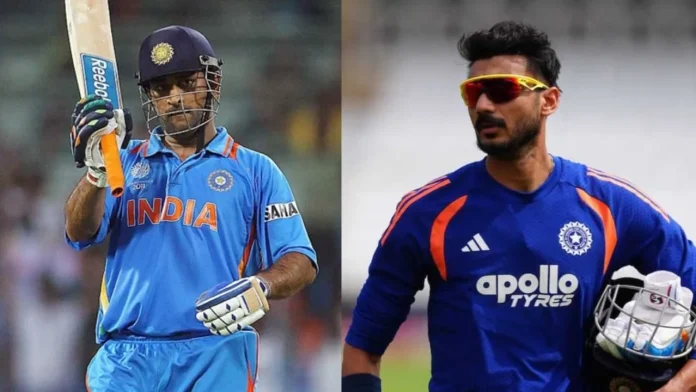 Axar Patel and MS Dhoni
