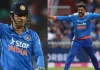 Axar Patel and MS Dhoni