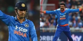 Axar Patel and MS Dhoni