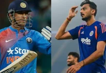 Axar Patel and MS Dhoni