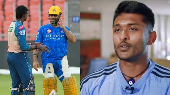 Sai Sudharsan and MS Dhoni